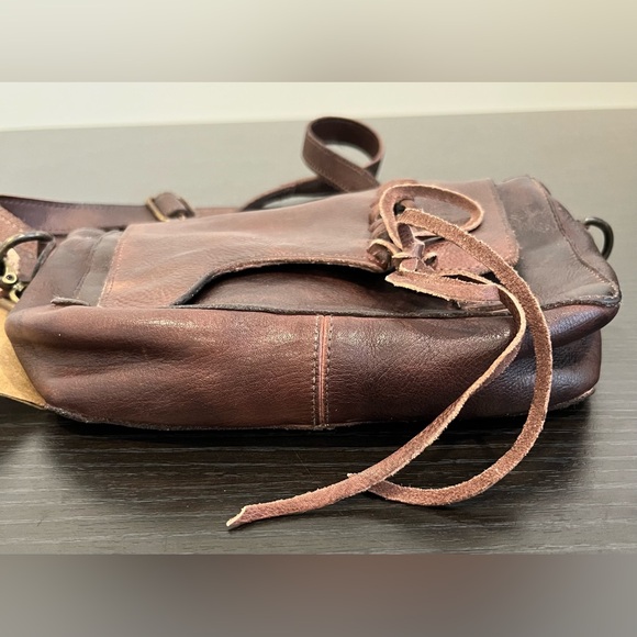 NWT Bed Stu Buffy Small Women’s Leather Crossbody Purse Teak Dip Dye - Picture 14 of 16